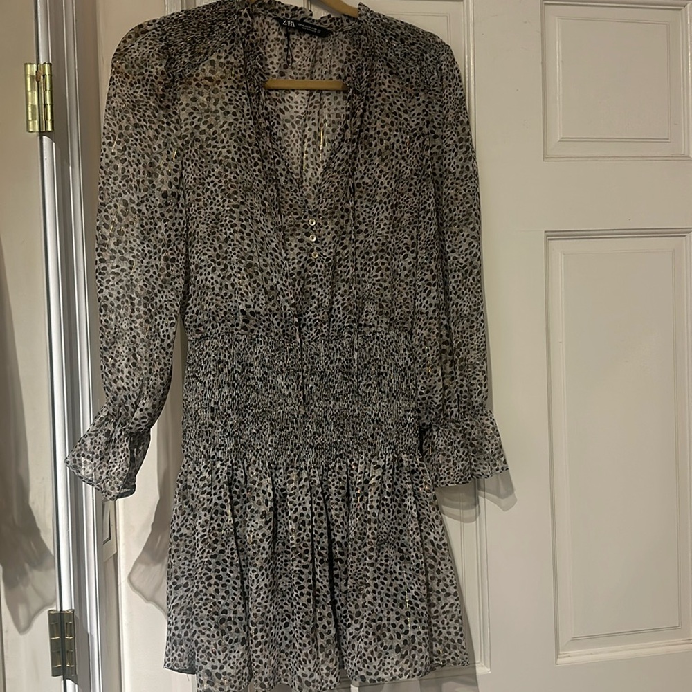 Zara mini polka dot dress size xs